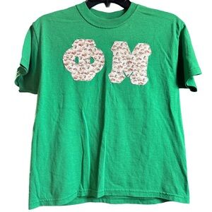 Y2K Phi Mu Sorority University Greek Life Jerzees Youth Tee Shirt, Large (14-16)